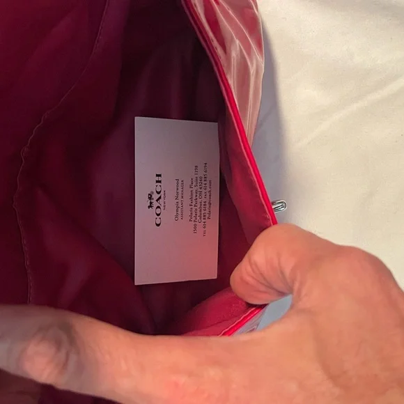 Coach Poppy Liquid Glass Red Quilted Shoulder Bag!! Needs TLC Great Bone… - Picture 6 of 16